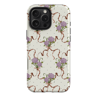 Hydrangea Ribbon Printed Phone Cases iPhone 16 Pro Max / Armoured by Veronica Tucker - The Dairy