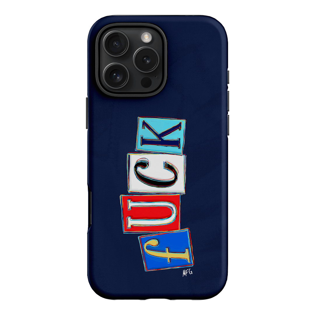 Lil Fcks Blue Printed Phone Cases iPhone 16 Pro Max / Armoured by Margarbs Art - The Dairy
