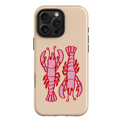 Lobster Love Peach Printed Phone Cases iPhone 16 Pro Max / Armoured by The Dairy - The Dairy