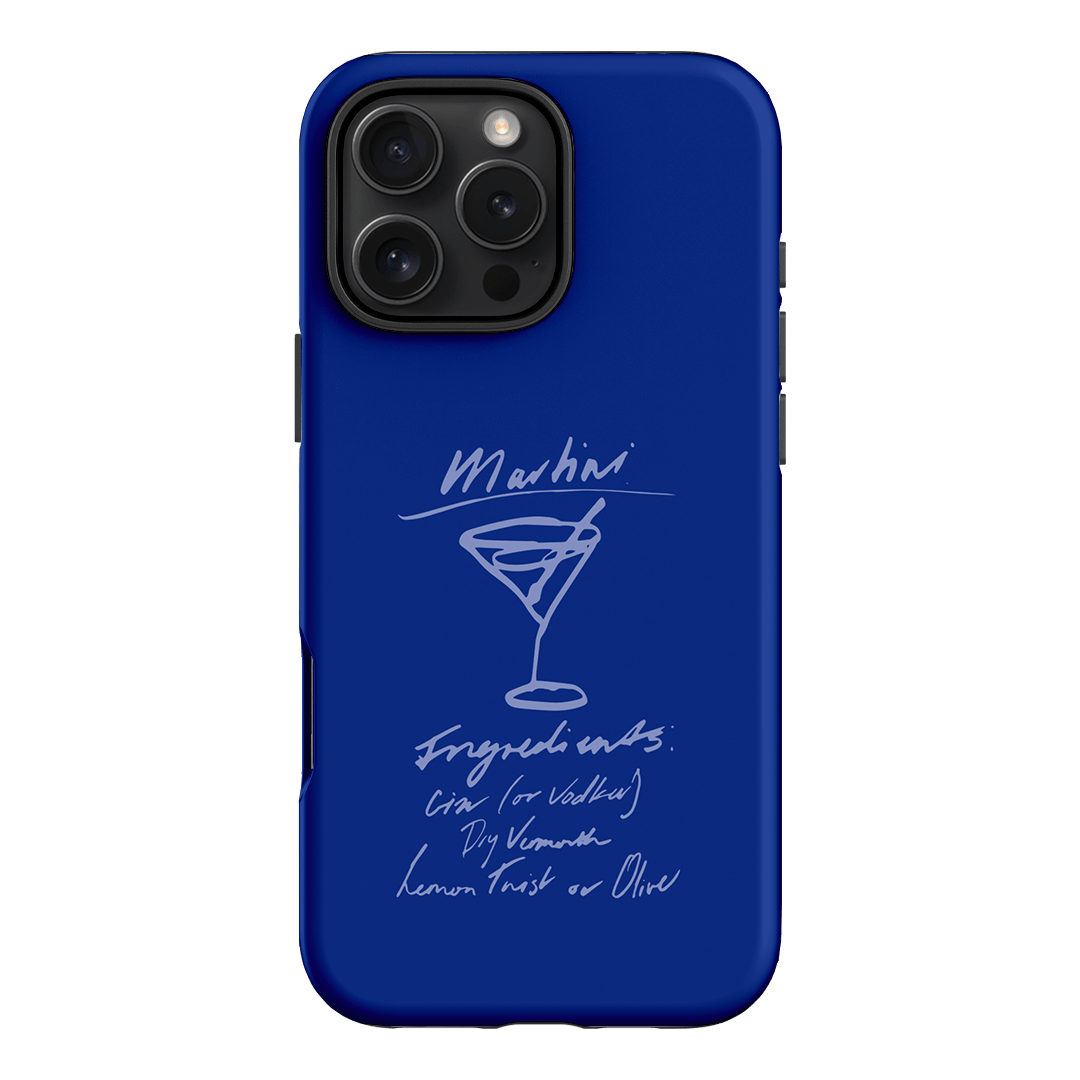 Martini Mood Blue Printed Phone Cases iPhone 16 Pro Max / Armoured by The Dairy - The Dairy