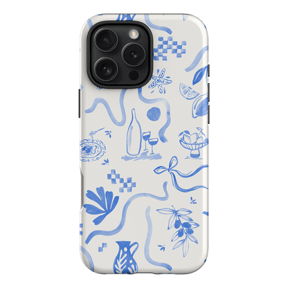 Mediterranean Wave Printed Phone Cases iPhone 16 Pro Max / Armoured by Charlie Taylor - The Dairy