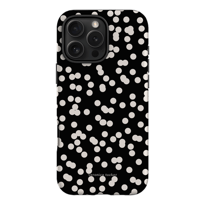 Mini Confetti Noir Printed Phone Cases iPhone 16 Pro Max / Armoured by Veronica Tucker - The Dairy