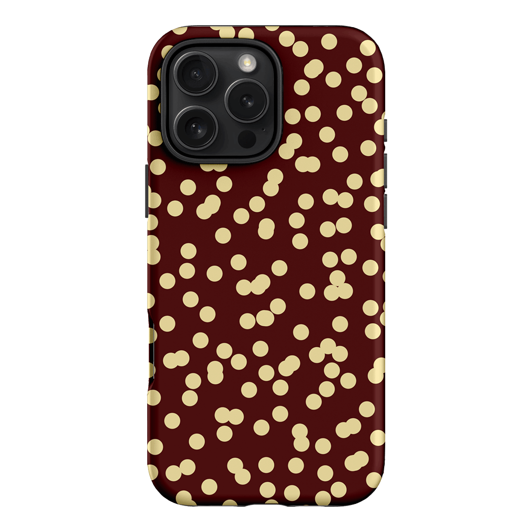 Mini Confetti Burgundy Butter Printed Phone Cases iPhone 16 Pro Max / Armoured by Veronica Tucker - The Dairy