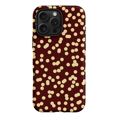 Mini Confetti Burgundy Butter Printed Phone Cases iPhone 16 Pro Max / Armoured by Veronica Tucker - The Dairy