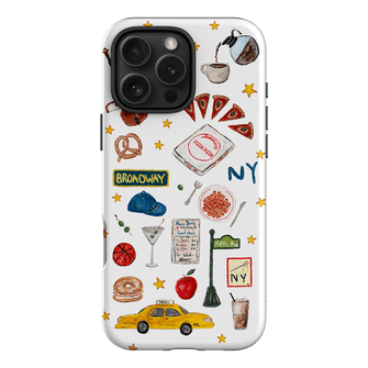 NYC White Printed Phone Cases iPhone 16 Pro Max / Armoured by BG. Studio - The Dairy
