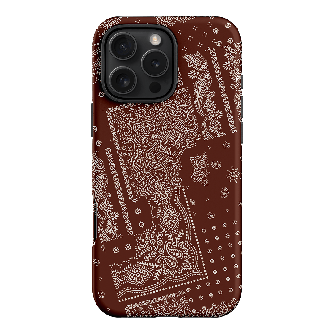 Paisley Cinnamon Printed Phone Cases iPhone 16 Pro Max / Armoured by The Dairy - The Dairy