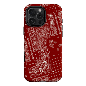 Paisley Crimson Printed Phone Cases iPhone 16 Pro Max / Armoured by The Dairy - The Dairy