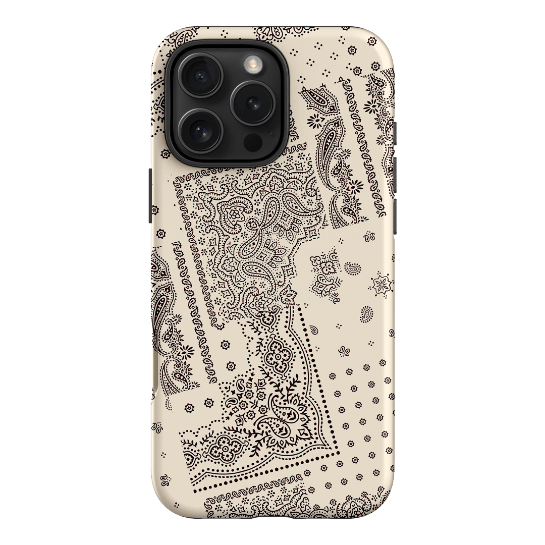 Paisley Ecru Printed Phone Cases iPhone 16 Pro Max / Armoured by The Dairy - The Dairy