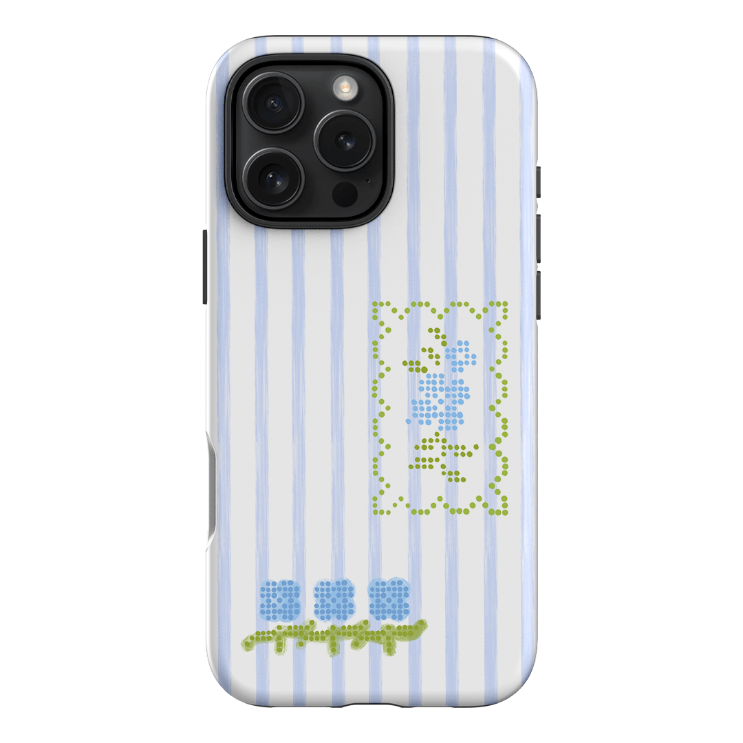 Patchwork Blue Printed Phone Cases iPhone 16 Pro Max / Armoured by Kayla Carr - The Dairy
