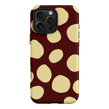 Pebbles Burgundy Butter Printed Phone Cases iPhone 16 Pro Max / Armoured by Veronica Tucker - The Dairy