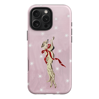 Pink Bow Hound Printed Phone Cases iPhone 16 Pro Max / Armoured by Lisa Hu - The Dairy