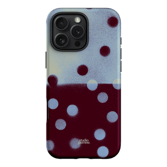 Plum Polka Dot Printed Phone Cases iPhone 16 Pro Max / Armoured by Jasmine Dowling - The Dairy