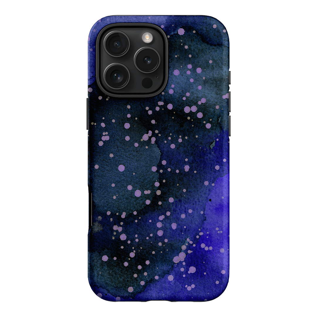 Spotty Navy Printed Phone Cases iPhone 16 Pro Max / Armoured by The Dairy - The Dairy