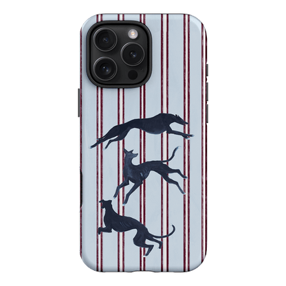 Stripey Hounds Printed Phone Cases iPhone 16 Pro Max / Armoured by Lisa Hu - The Dairy