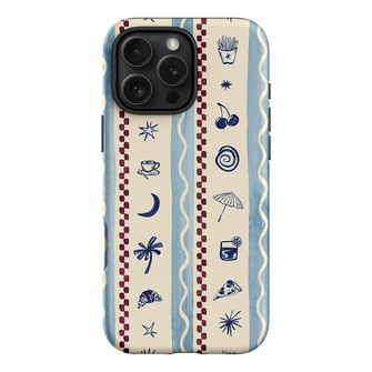 Summer Snacks Blue Printed Phone Cases iPhone 16 Pro Max / Armoured by Charlie Taylor - The Dairy