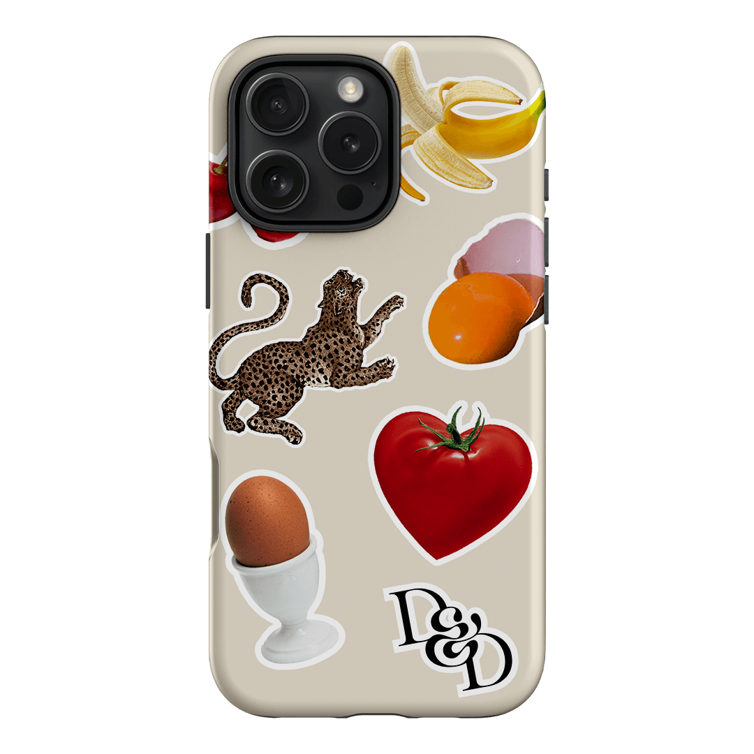 Sunday Stickers Cream Printed Phone Cases iPhone 16 Pro Max / Armoured by Desmond & Dempsey - The Dairy