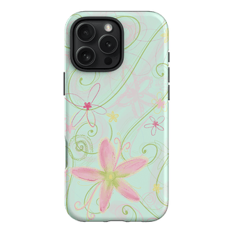 Swirl Blue Printed Phone Cases iPhone 16 Pro Max / Armoured by Kayla Carr - The Dairy