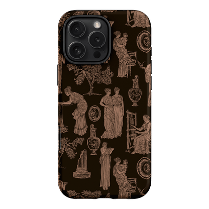 Symposium Burnt Umber Printed Phone Cases iPhone 16 Pro Max / Armoured by Veronica Tucker - The Dairy