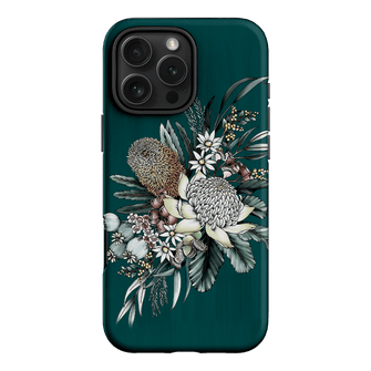 Teal Native Printed Phone Cases iPhone 16 Pro Max / Armoured by Typoflora - The Dairy