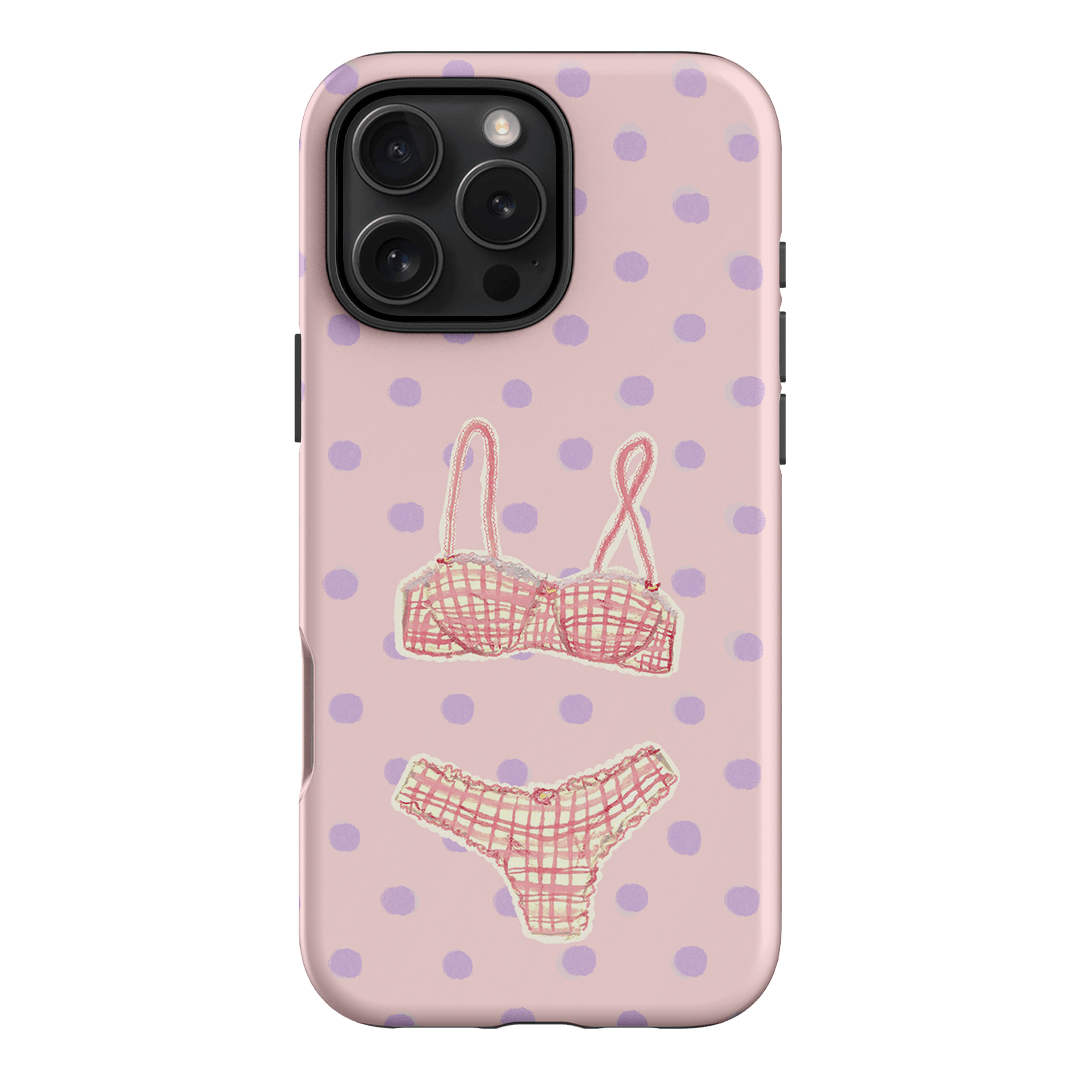 Vintage Gingham Printed Phone Cases iPhone 16 Pro Max / Armoured by Kayla Carr - The Dairy