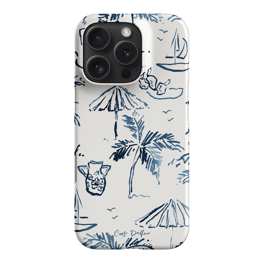 Balmy Blue Printed Phone Cases iPhone 16 Pro / Snap by Cass Deller - The Dairy