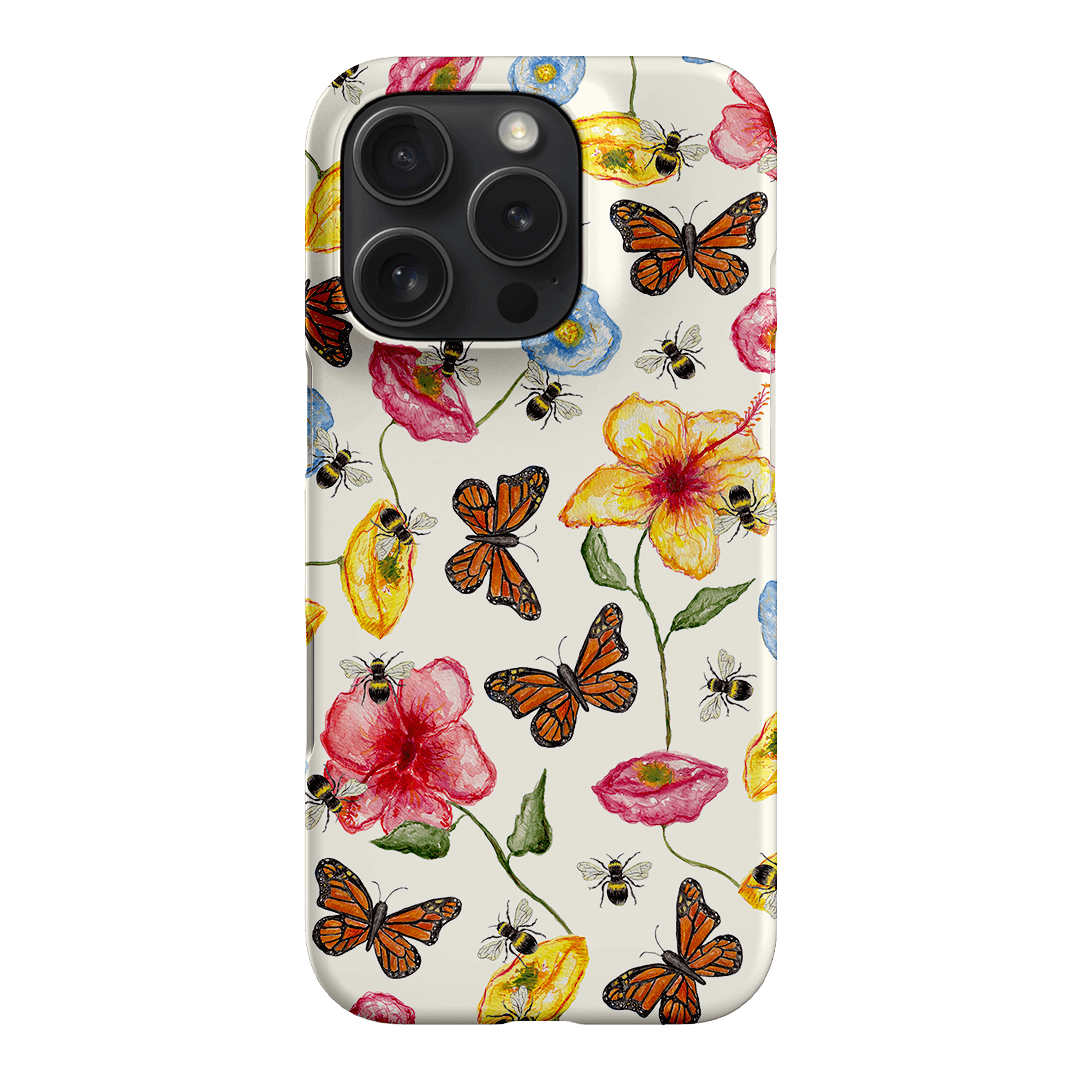 Butterflies & Bees Printed Phone Cases iPhone 16 Pro / Snap by BG. Studio - The Dairy