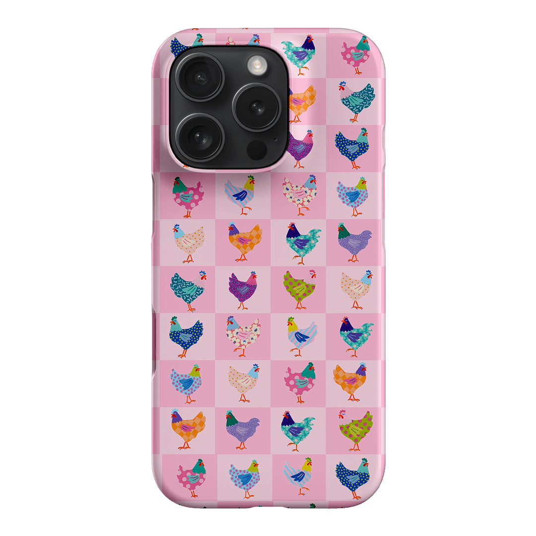Checkered Chickens Printed Phone Cases iPhone 16 Pro / Snap by Kayla Henley - The Dairy