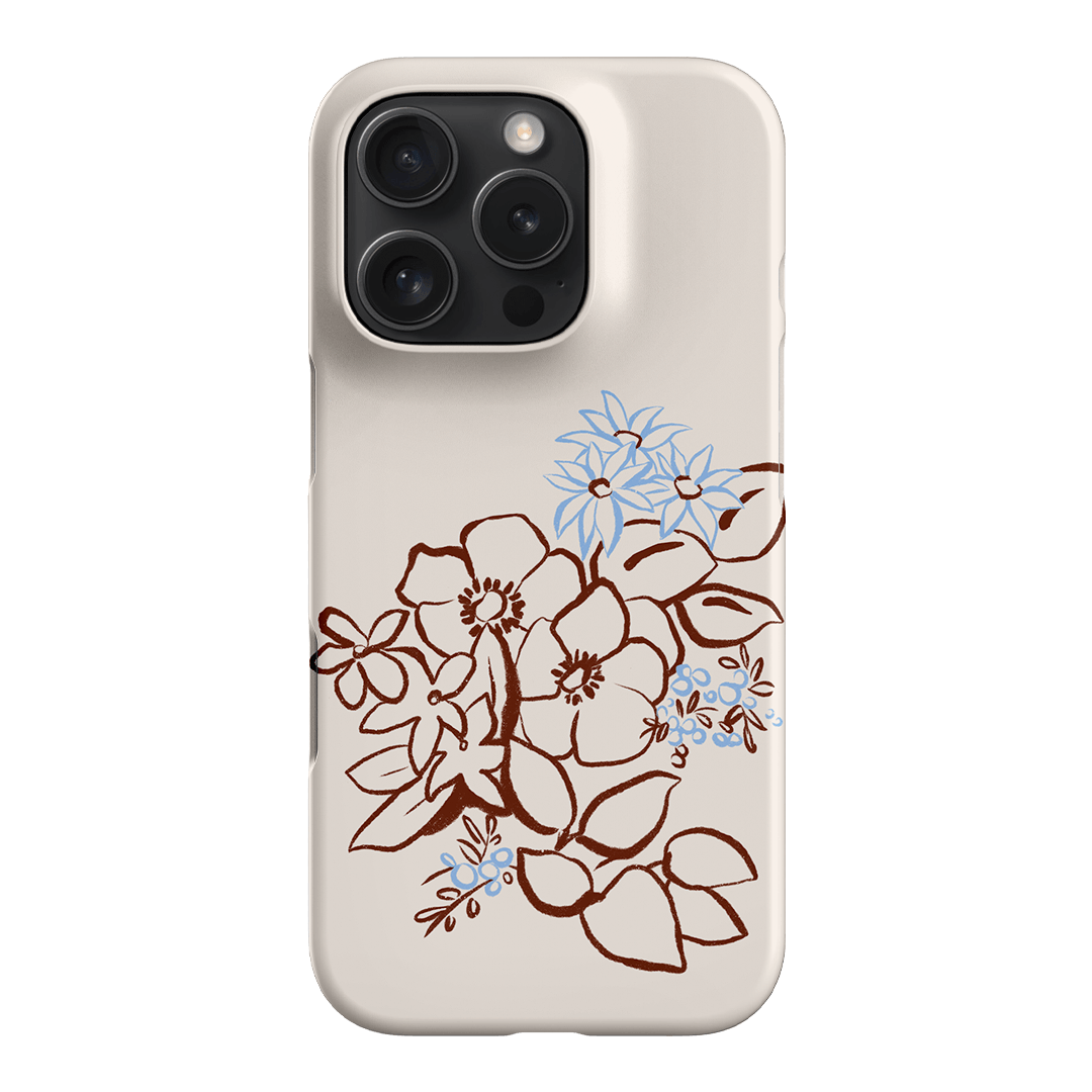 Cream Posy Printed Phone Cases iPhone 16 Pro / Snap by Typoflora - The Dairy