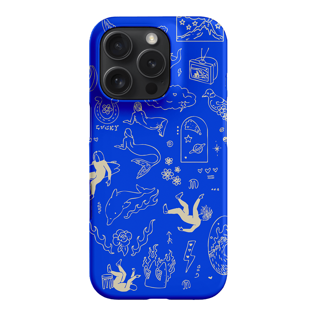 Easty Flash Blue Printed Phone Cases iPhone 16 Pro / Snap by Easty Beasty - The Dairy