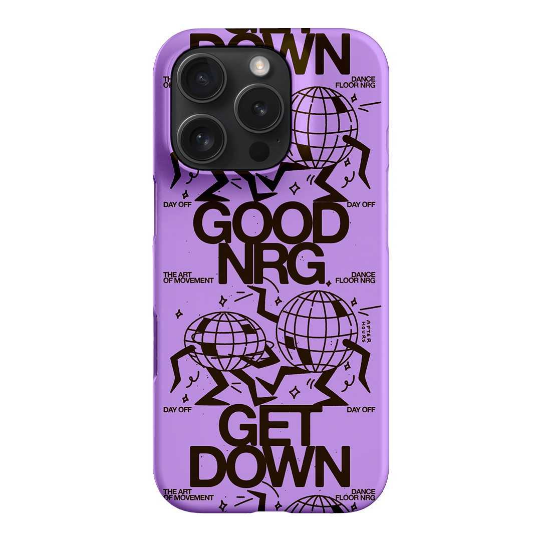 Good Energy in Purple Printed Phone Cases iPhone 16 Pro / Snap by After Hours - The Dairy