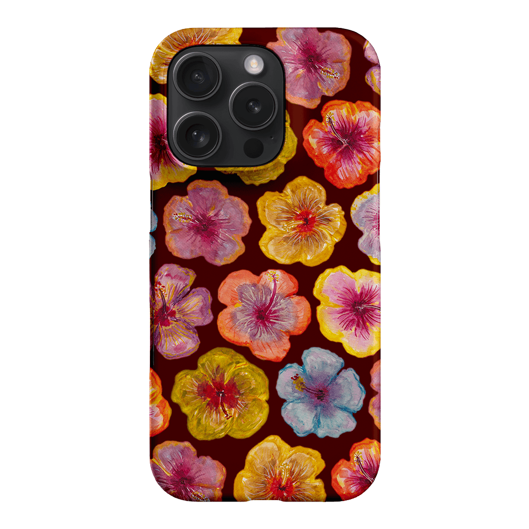 Hibiscus Holiday Rouge Printed Phone Cases iPhone 16 Pro / Snap by BG. Studio - The Dairy