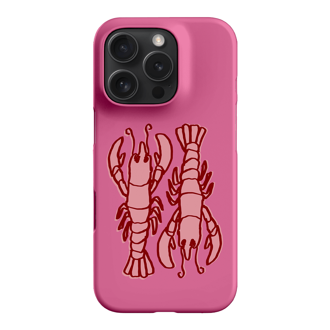 Lobster Love Pink Printed Phone Cases iPhone 16 Pro / Snap by The Dairy - The Dairy