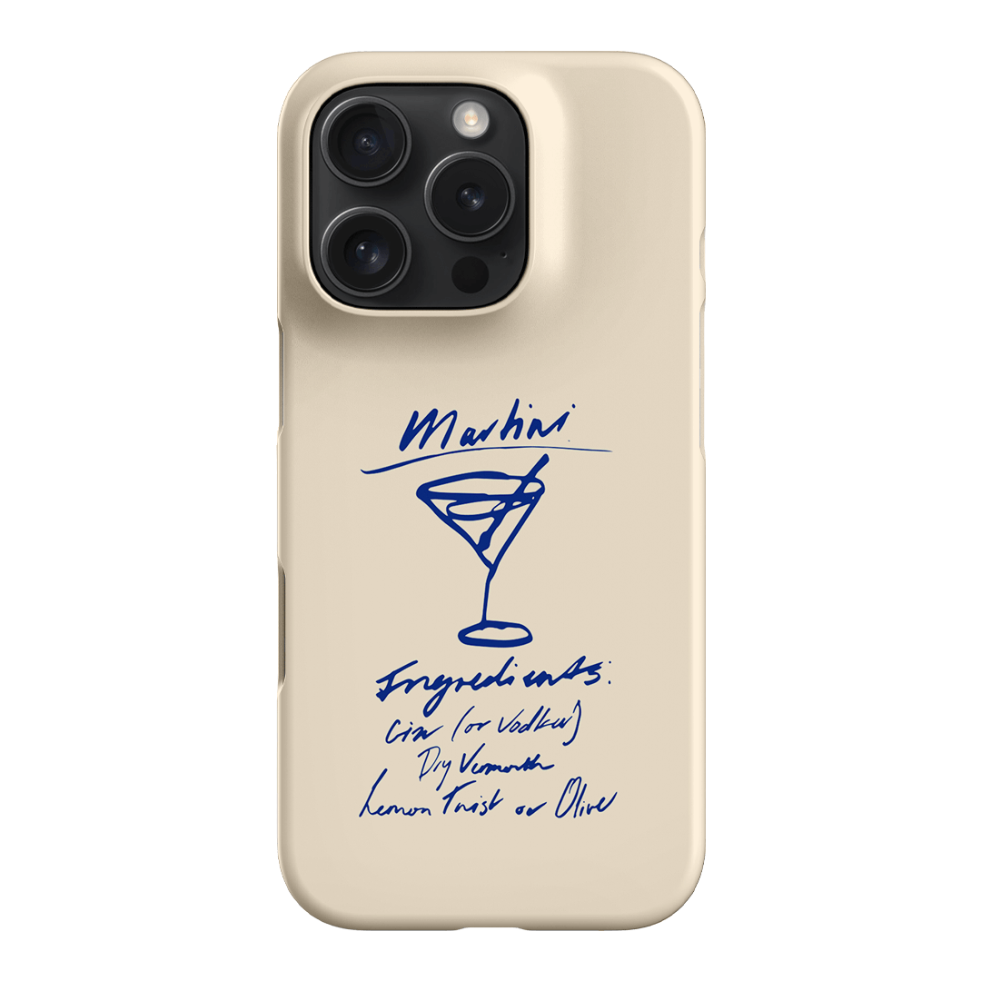 Martini Mood Cream Printed Phone Cases iPhone 16 Pro / Snap by The Dairy - The Dairy