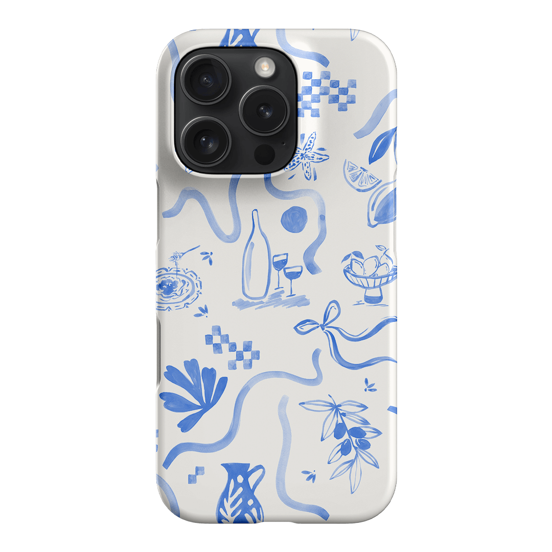 Mediterranean Wave Printed Phone Cases iPhone 16 Pro / Snap by Charlie Taylor - The Dairy