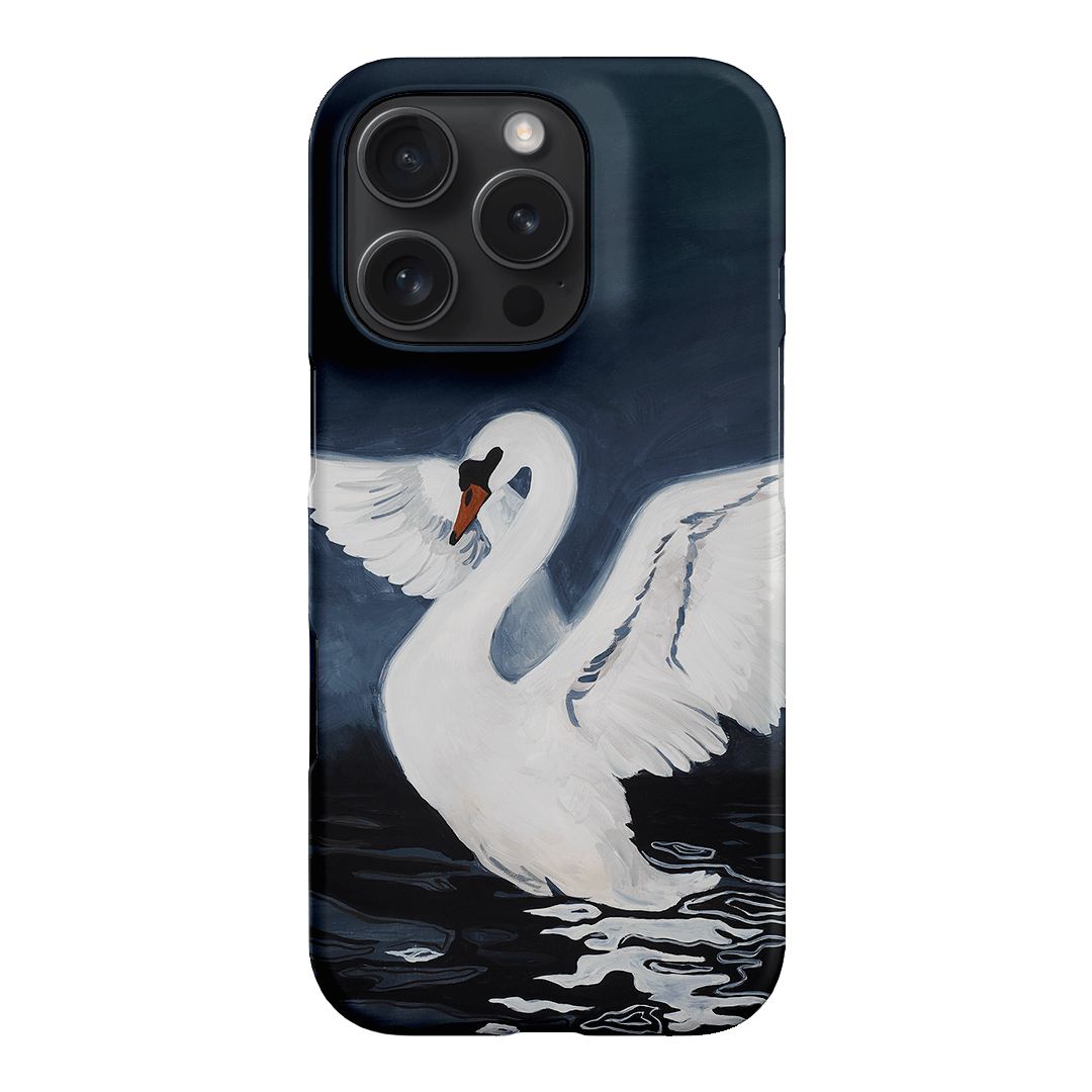 Midnight Swan Printed Phone Cases iPhone 16 Pro / Snap by Lisa Hu - The Dairy