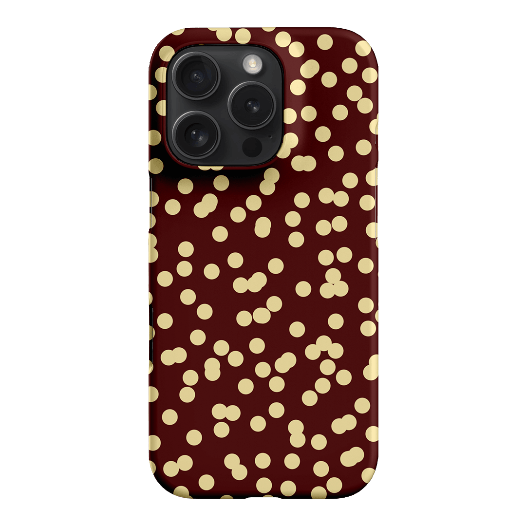 Mini Confetti Burgundy Butter Printed Phone Cases iPhone 16 Pro / Snap by Veronica Tucker - The Dairy