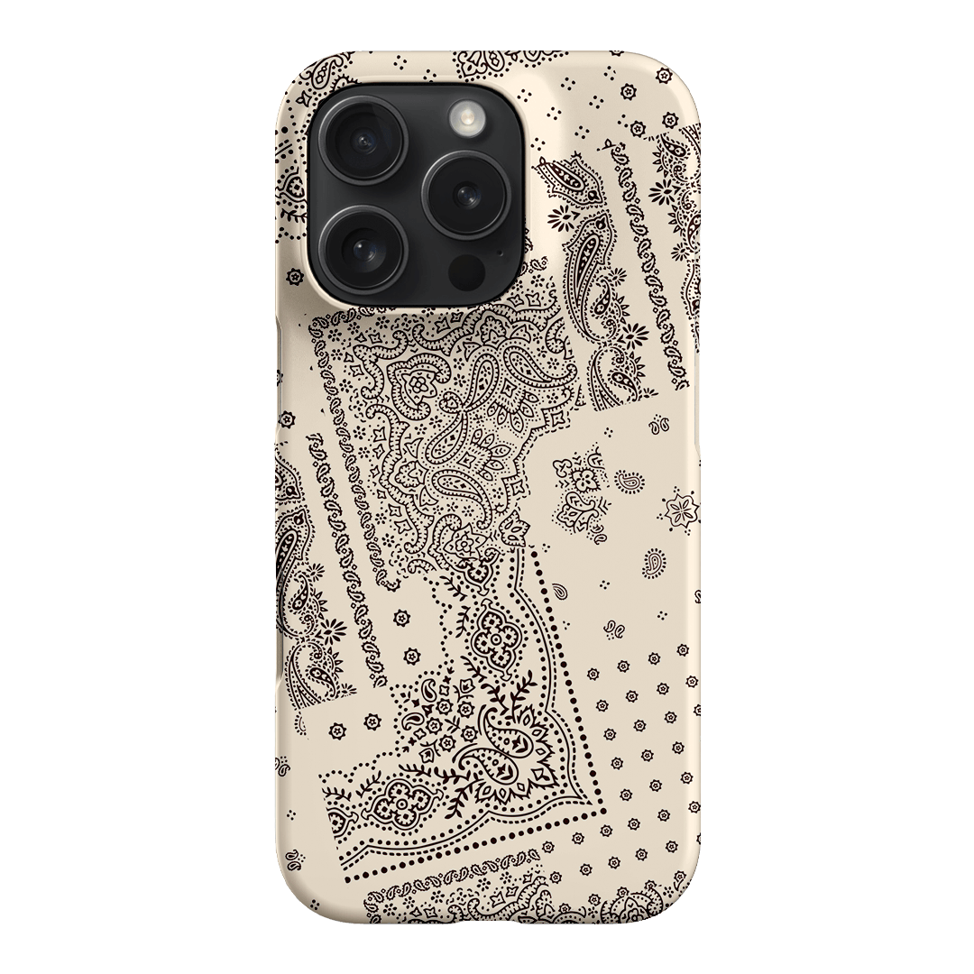 Paisley Ecru Printed Phone Cases iPhone 16 Pro / Snap by The Dairy - The Dairy