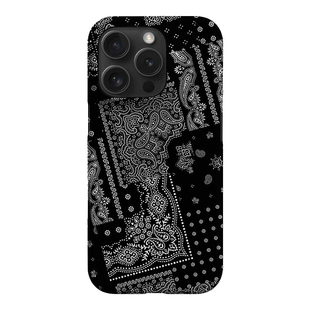 Paisley Noir Printed Phone Cases iPhone 16 Pro / Snap by The Dairy - The Dairy