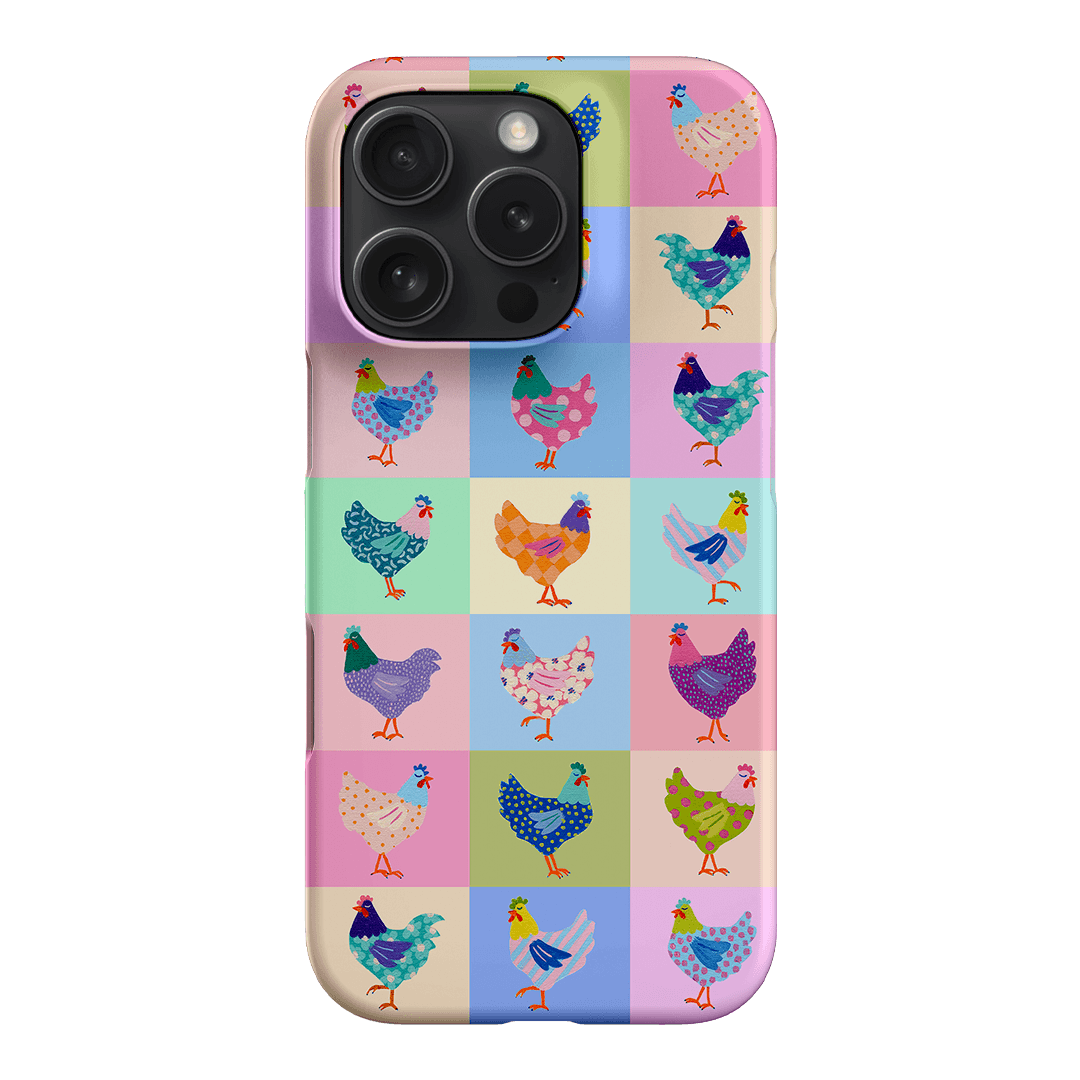 Pastel Chickens Printed Phone Cases iPhone 16 Pro / Snap by Kayla Henley - The Dairy