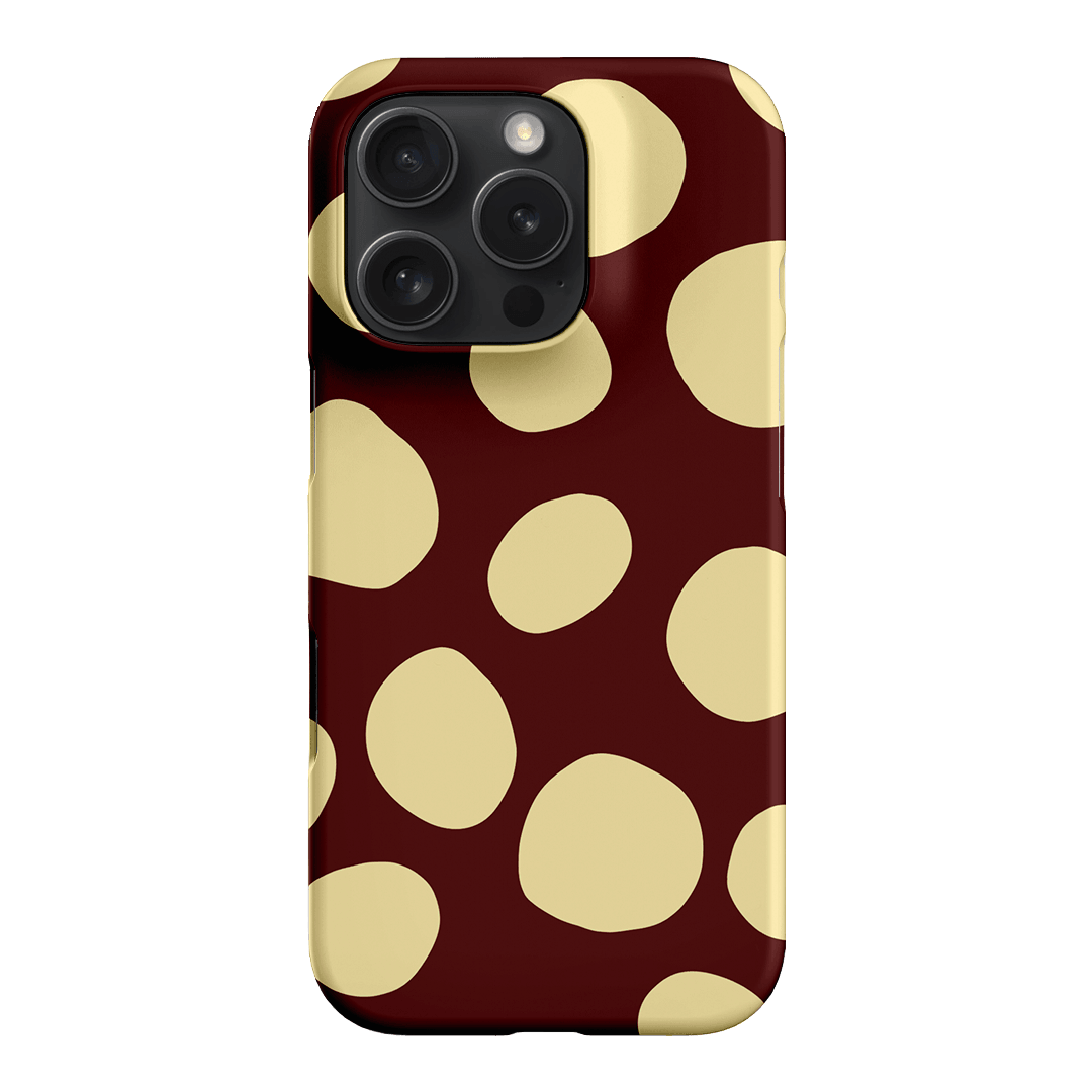 Pebbles Burgundy Butter Printed Phone Cases iPhone 16 Pro / Snap by Veronica Tucker - The Dairy