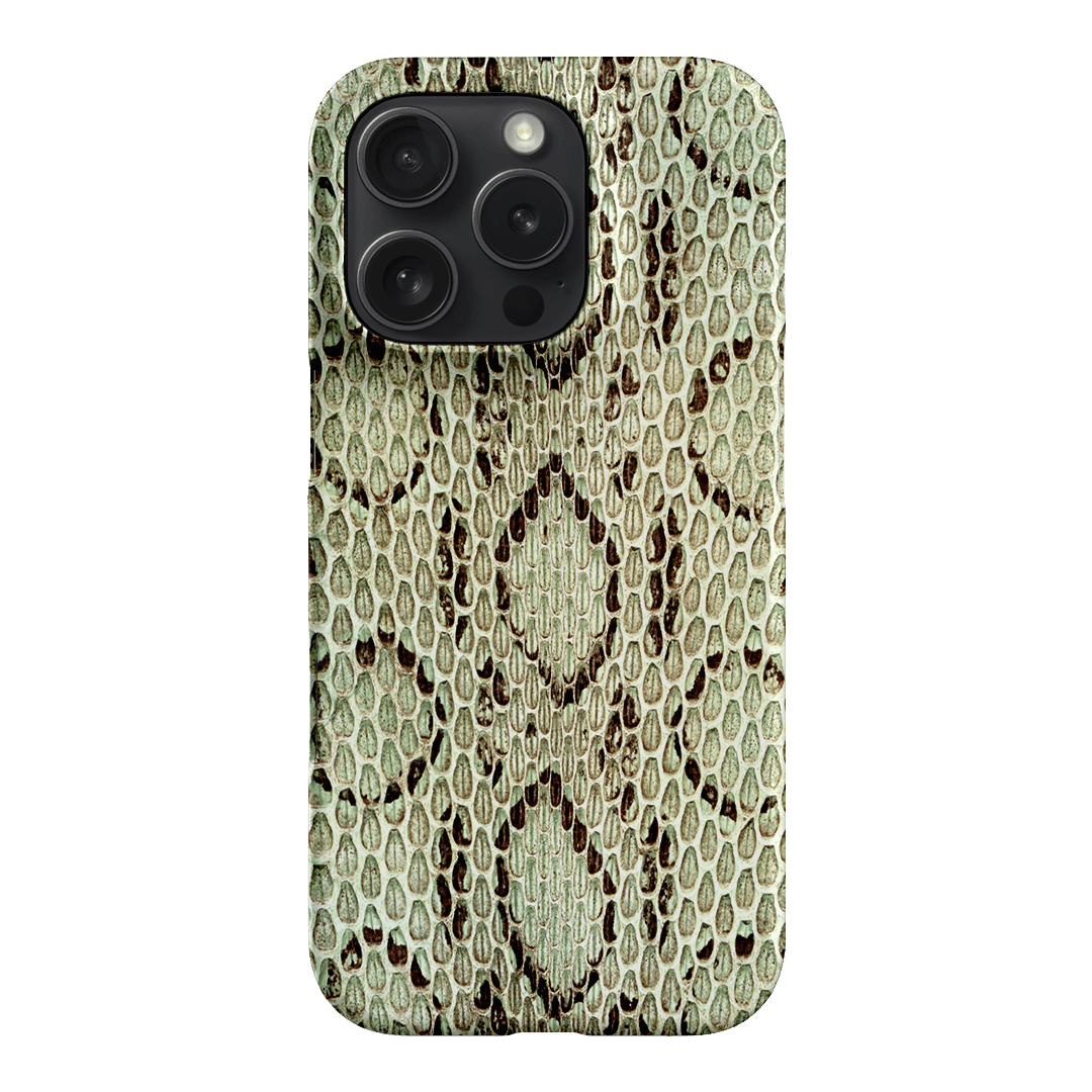 Pistachio Python Printed Phone Cases iPhone 16 Pro / Snap by The Dairy - The Dairy