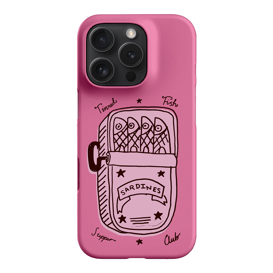 Sardine Social Pink Printed Phone Cases iPhone 16 Pro / Snap by The Dairy - The Dairy