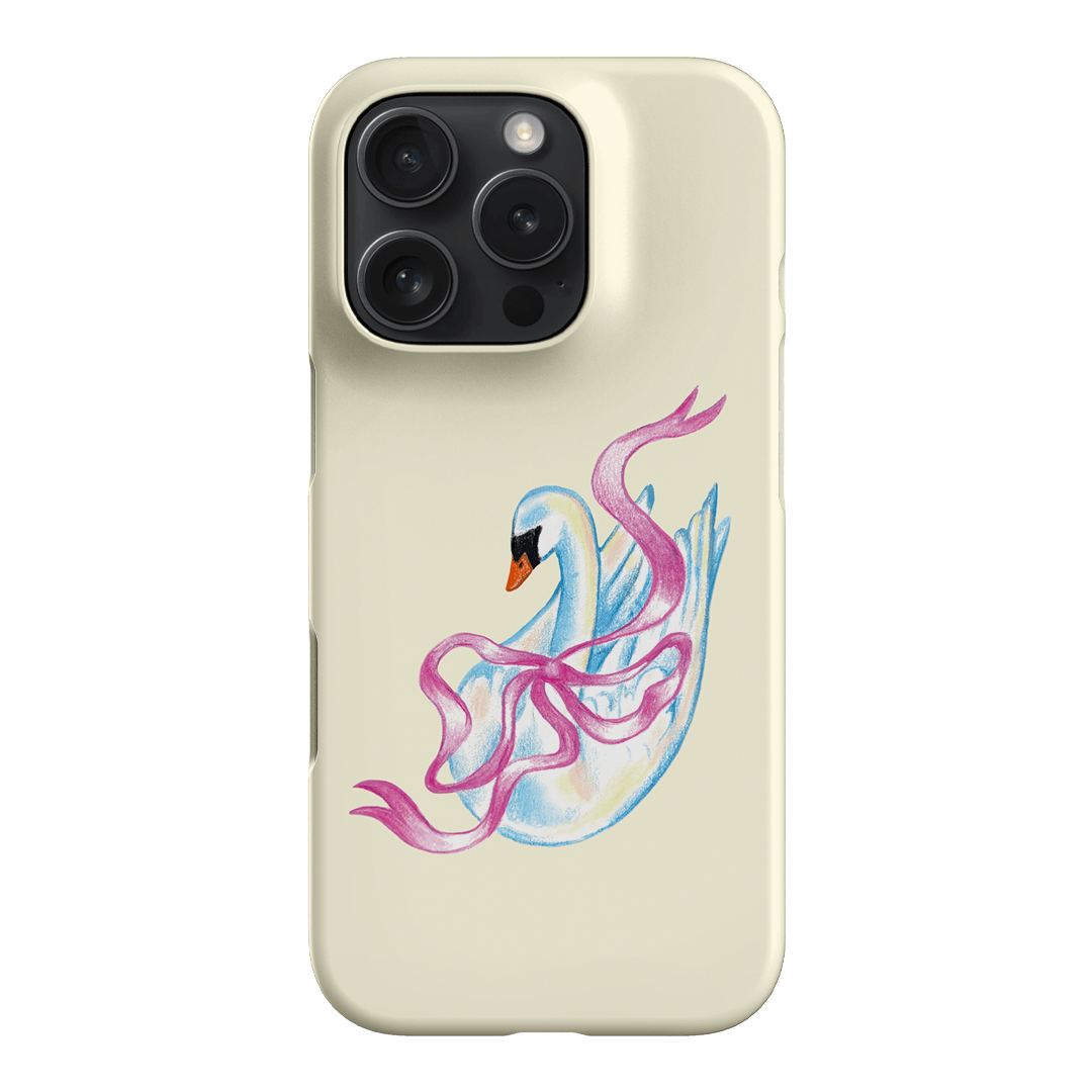 Satin Swan Printed Phone Cases iPhone 16 Pro / Snap by Femke Studio - The Dairy