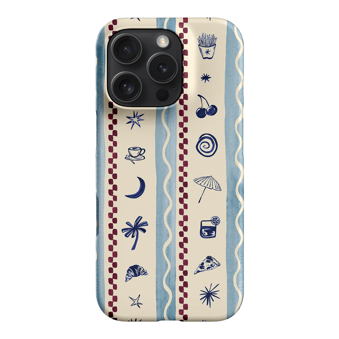 Summer Snacks Blue Printed Phone Cases iPhone 16 Pro / Snap by Charlie Taylor - The Dairy