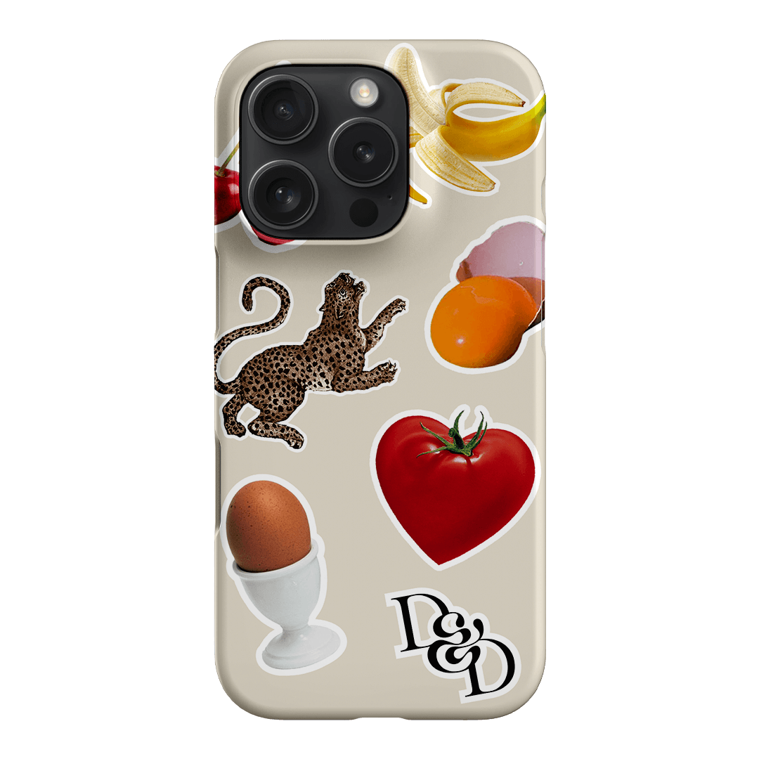 Sunday Stickers Cream Printed Phone Cases iPhone 16 Pro / Snap by Desmond & Dempsey - The Dairy
