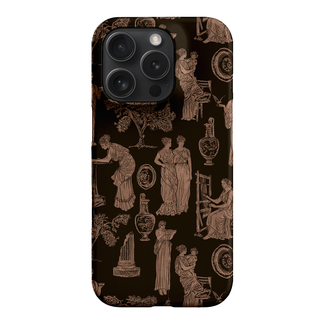 Symposium Burnt Umber Printed Phone Cases iPhone 16 Pro / Snap by Veronica Tucker - The Dairy
