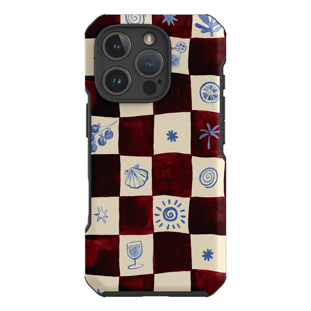 Afternoon Mezze Maroon Printed Phone Cases iPhone 16 Pro / Toughie by Charlie Taylor - The Dairy