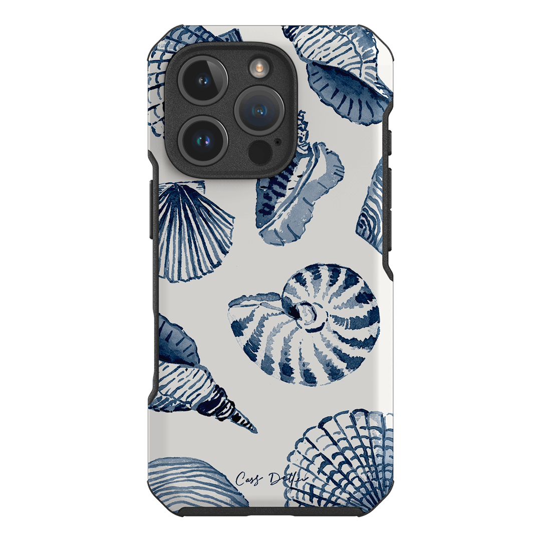 Blue Shells Printed Phone Cases iPhone 16 Pro / Toughie by Cass Deller - The Dairy