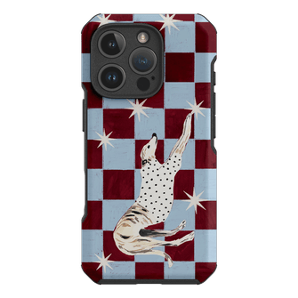 Check Greyhound Blue Printed Phone Cases iPhone 16 Pro / Toughie by Lisa Hu - The Dairy