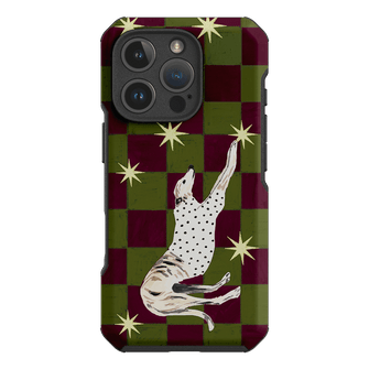 Check Greyhound Green Printed Phone Cases iPhone 16 Pro / Toughie by Lisa Hu - The Dairy